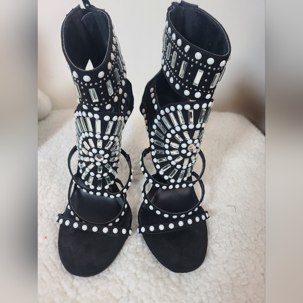 Black Caged High Heels